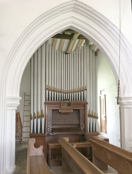 organ and bell rope